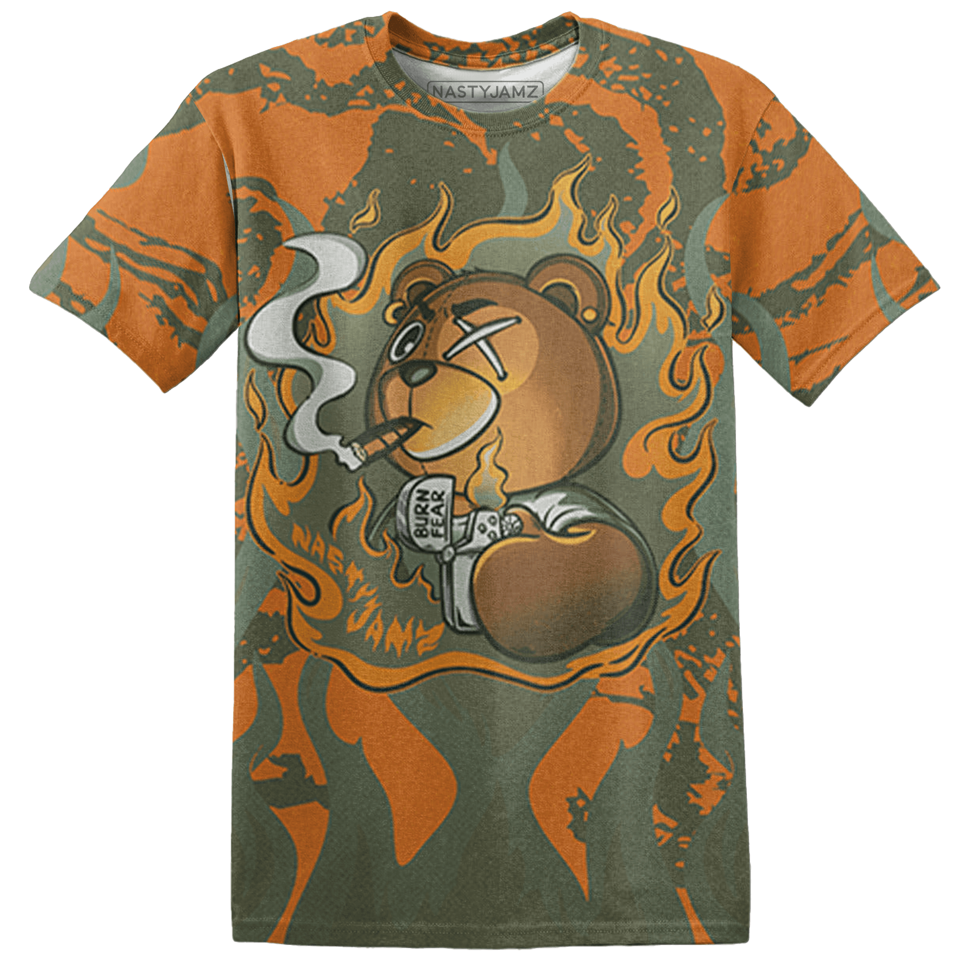 Olive 5s T Shirt Match BER Burn Fear 3D All-Over Print - NastyJamz