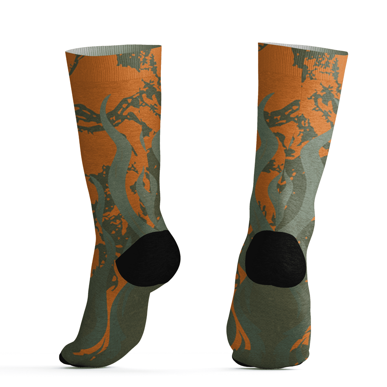 Olive 5s Socks Match BER Burn Fear 3D All-Over Print - NastyJamz