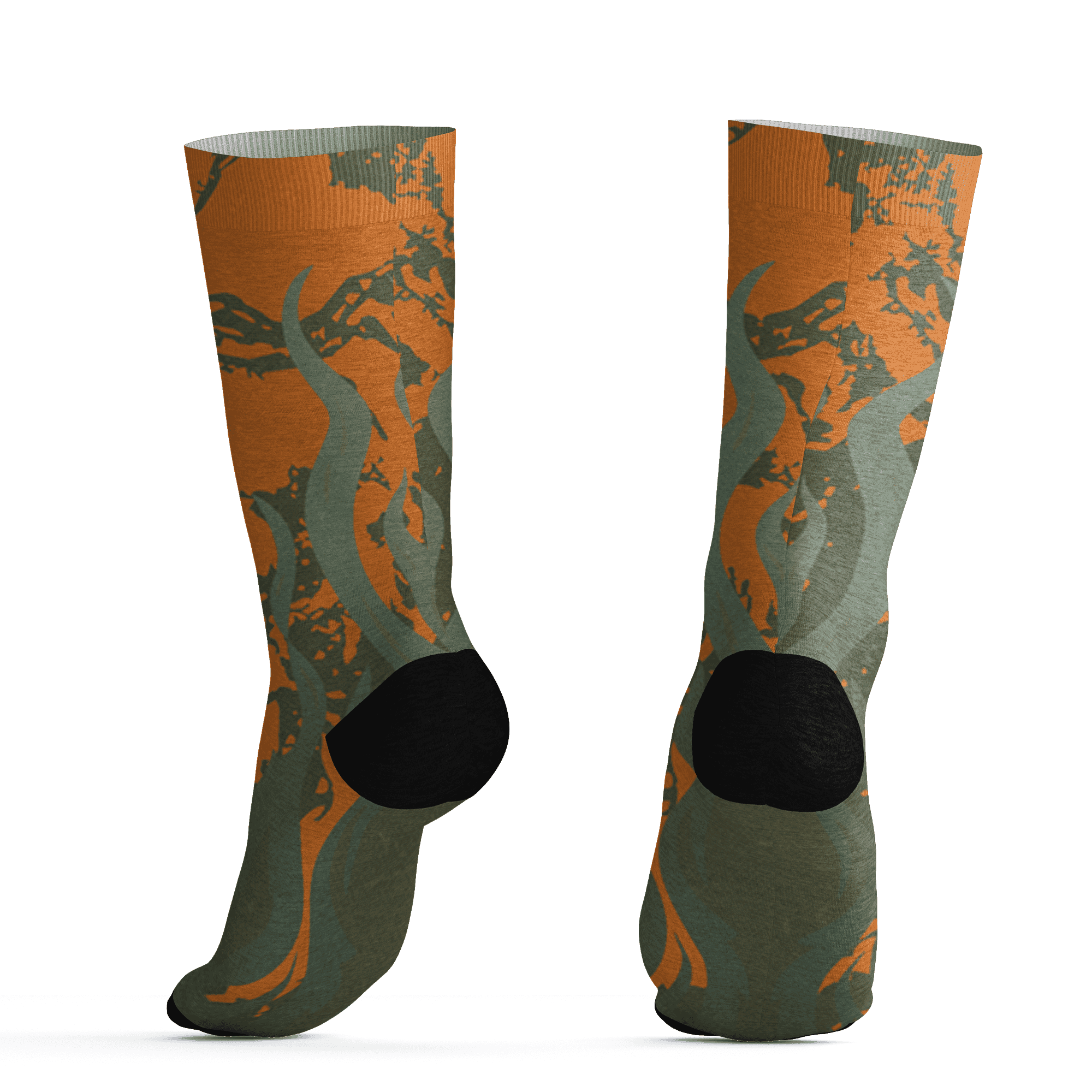 Olive 5s Socks Match BER Burn Fear 3D All-Over Print - NastyJamz