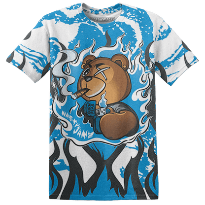 Powder Blue 9s T Shirt Match BER Burn Fear 3D All-Over Print - NastyJamz