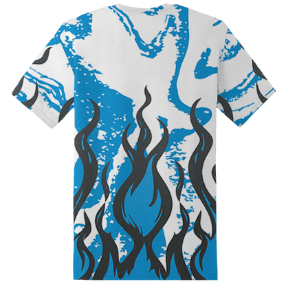 Powder Blue 9s T Shirt Match BER Burn Fear 3D All-Over Print - NastyJamz