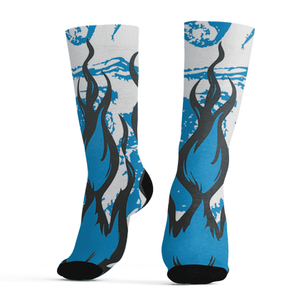 Powder Blue 9s Socks Match BER Burn Fear 3D All-Over Print - NastyJamz