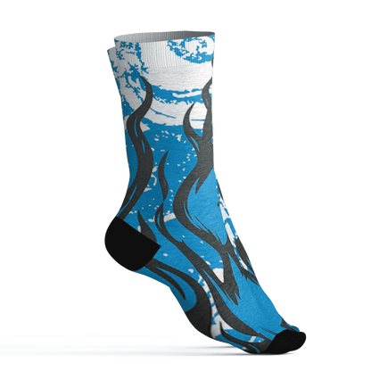Powder Blue 9s Socks Match BER Burn Fear 3D All-Over Print - NastyJamz