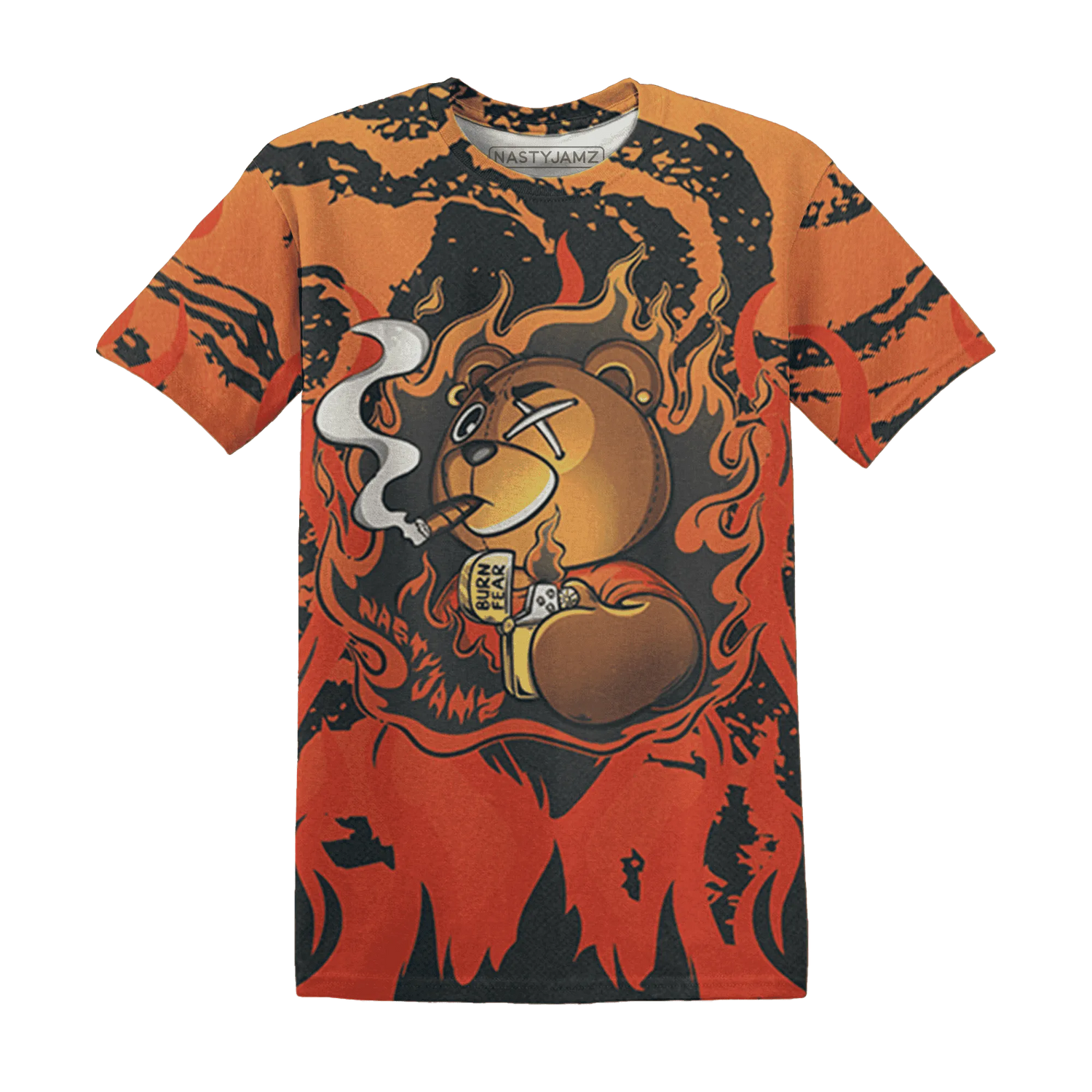 VaporMax-Crimson-Total-Orange-Plus-T-Shirt-Match-BER-Burn-Fear-3D