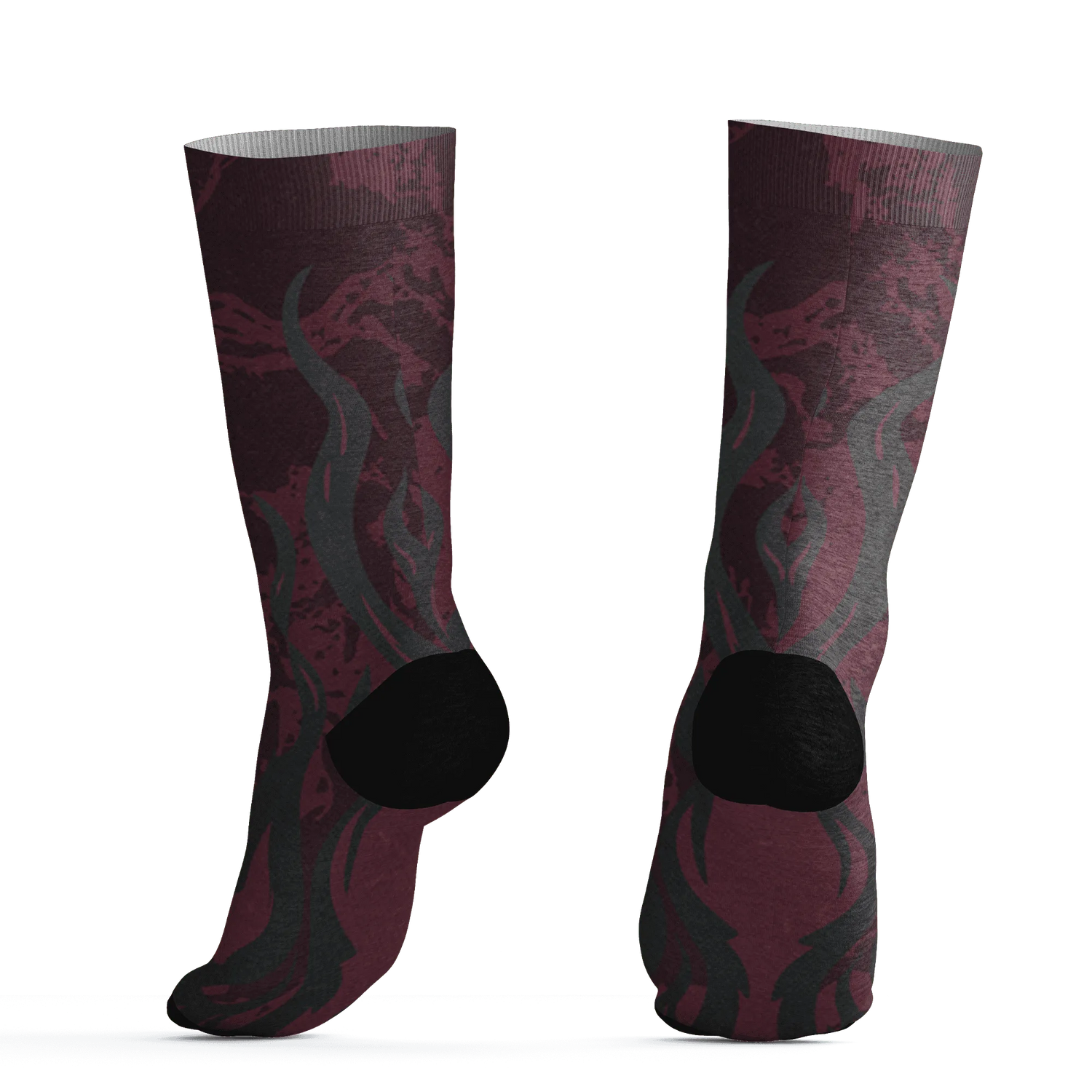 VaporMax-Night-Maron-Burgundy-Socks-Match-BER-Burn-Fear-3D