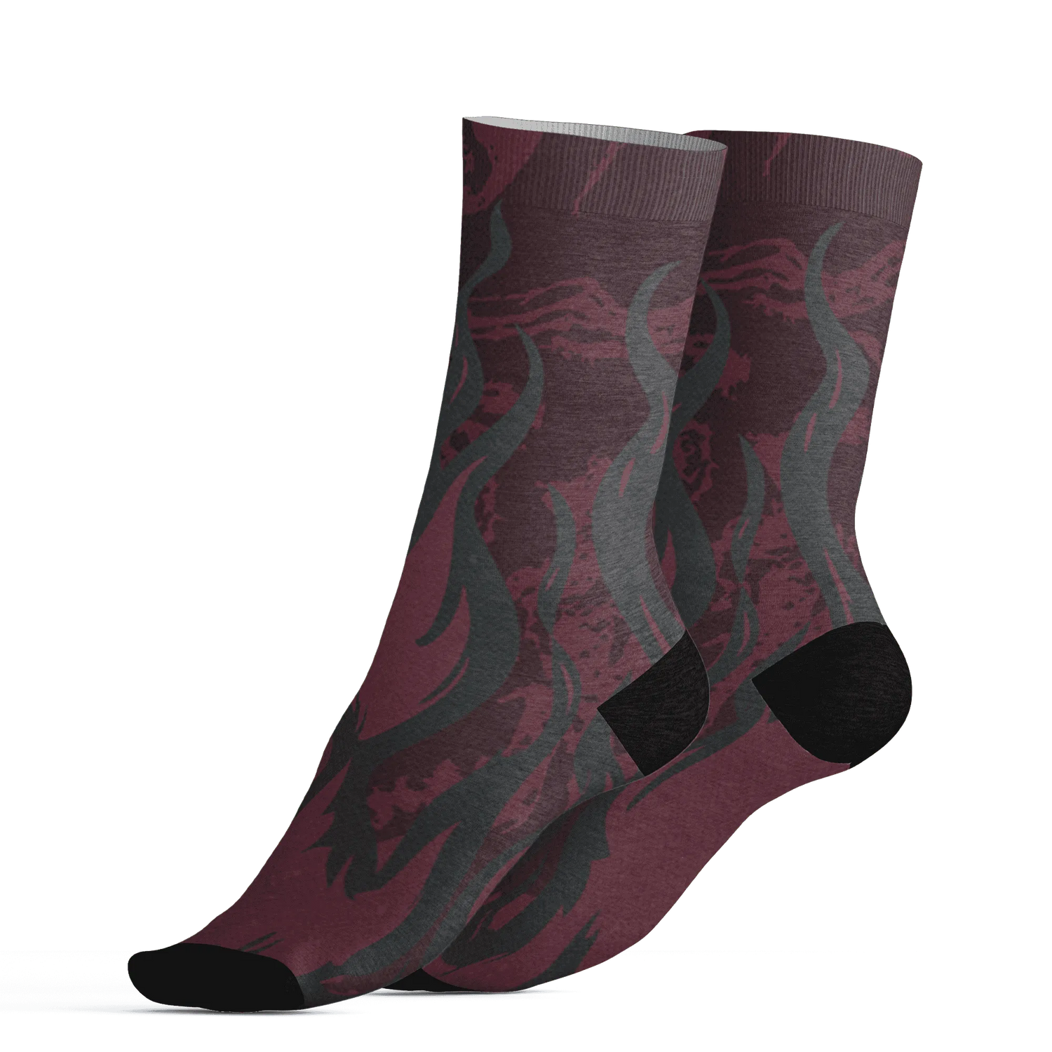 VaporMax-Night-Maron-Burgundy-Socks-Match-BER-Burn-Fear-3D