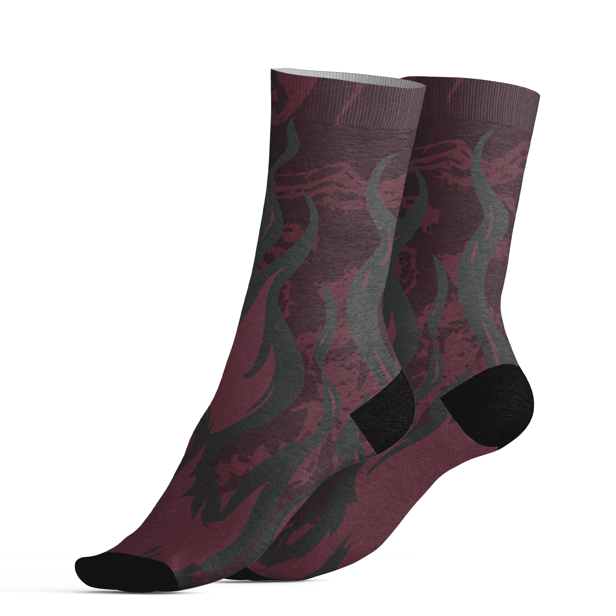 VaporMax-Night-Maron-Burgundy-Socks-Match-BER-Burn-Fear-3D