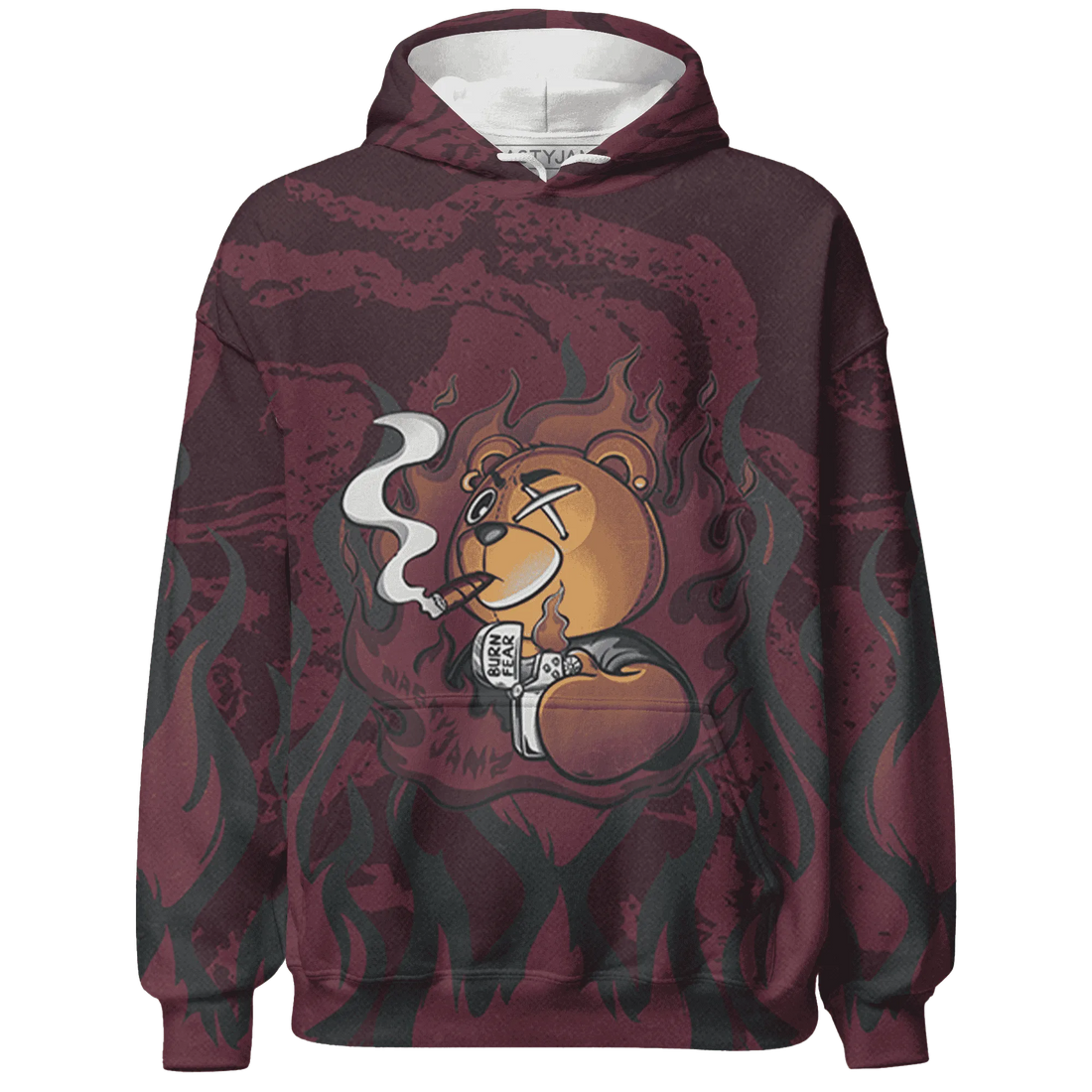 VaporMax-Night-Maron-Burgundy-Hoodie-Match-BER-Burn-Fear-3D