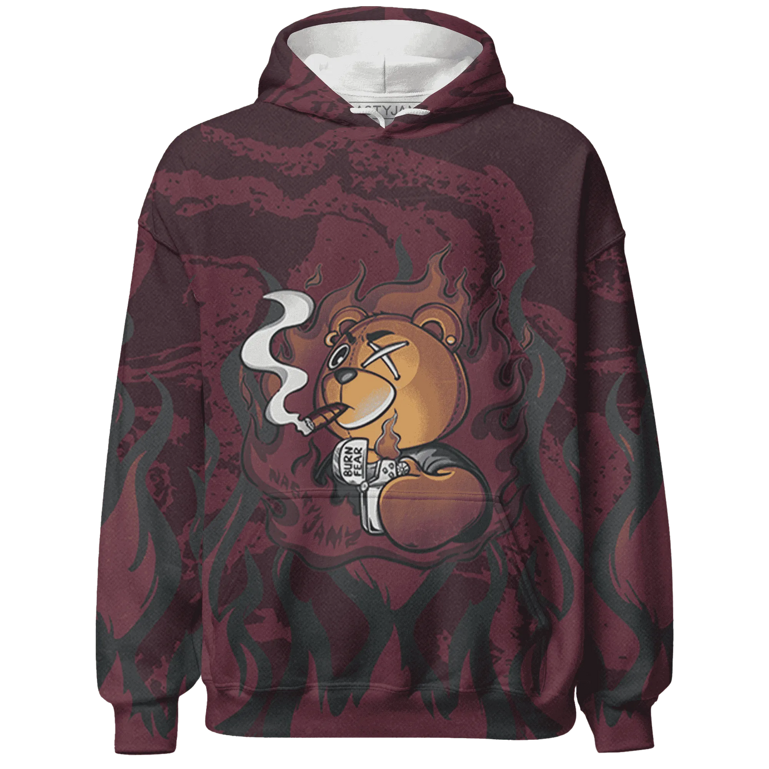 VaporMax-Night-Maron-Burgundy-Hoodie-Match-BER-Burn-Fear-3D