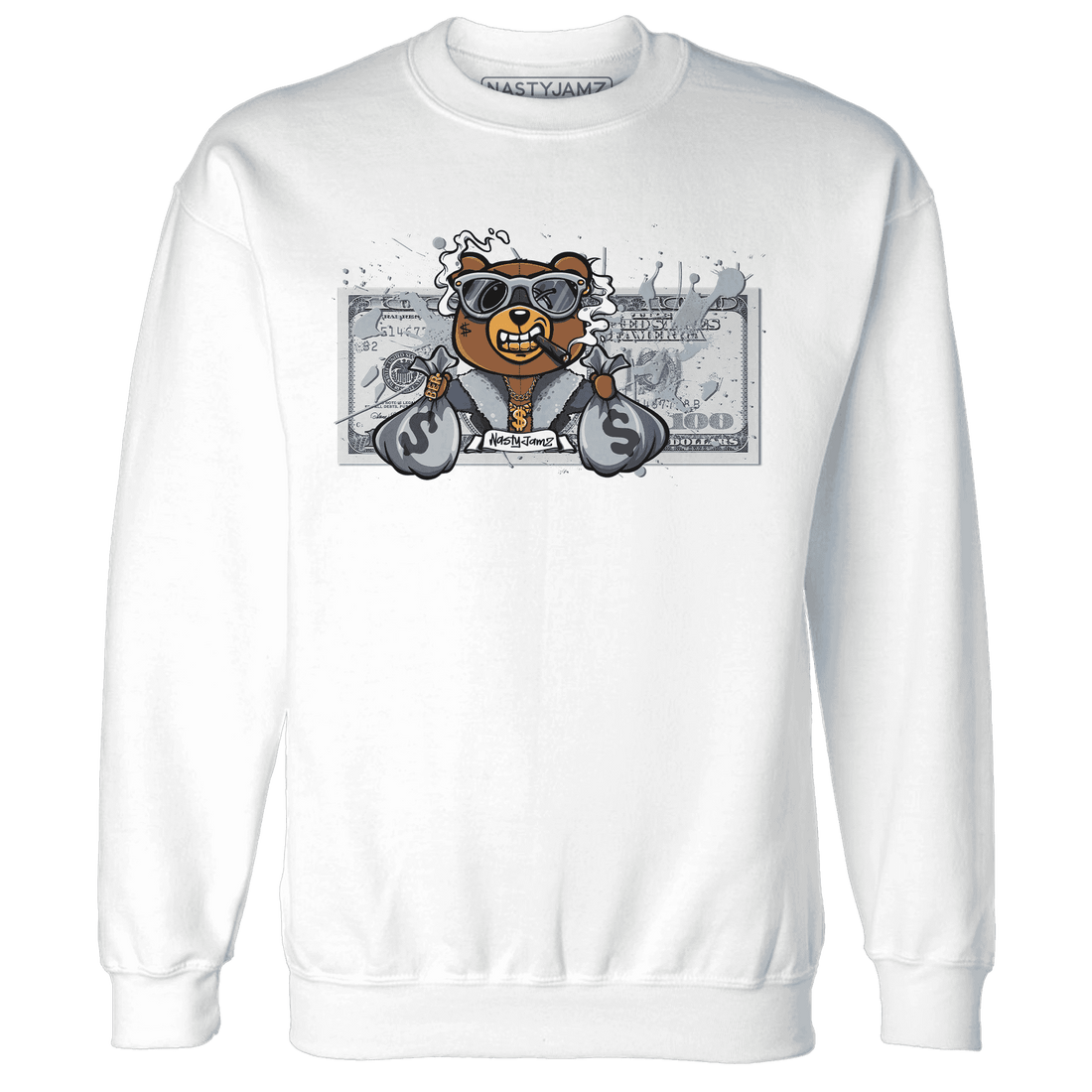 Mid Diffused Blue Grey 1s Sweatshirt Match BER Dollar - NastyJamz