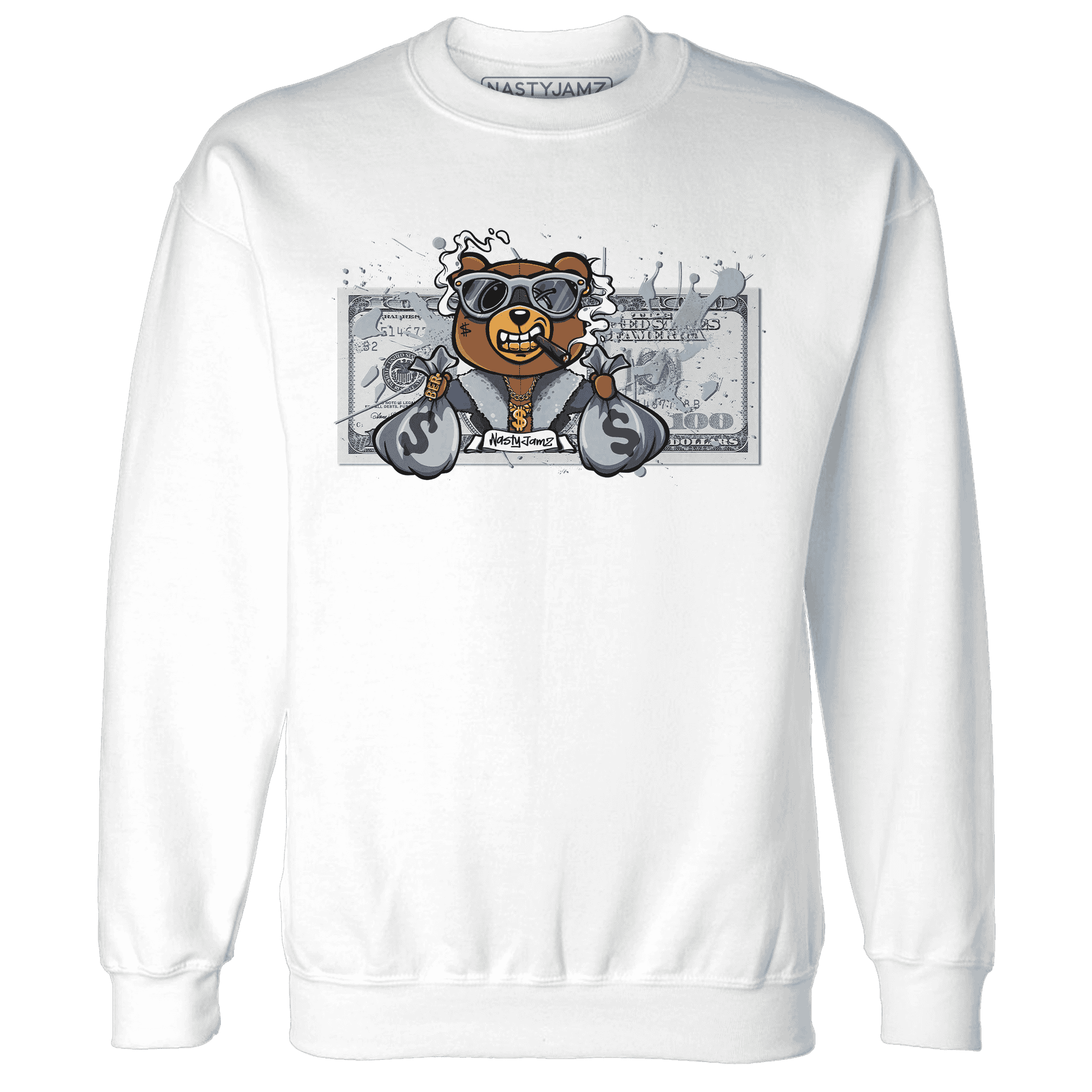 Mid Diffused Blue Grey 1s Sweatshirt Match BER Dollar - NastyJamz