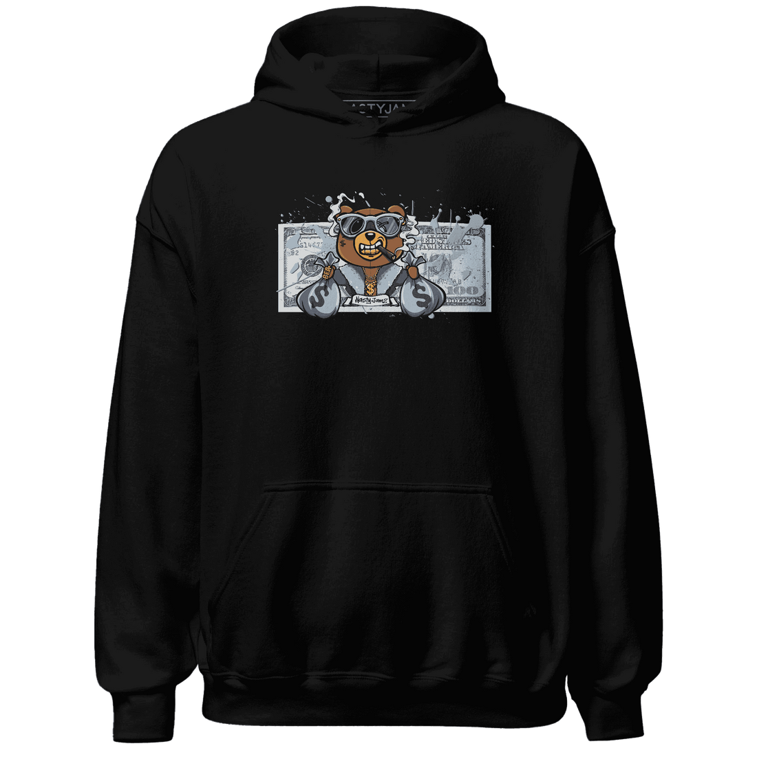 Mid Diffused Blue Grey 1s Hoodie Match BER Dollar - NastyJamz