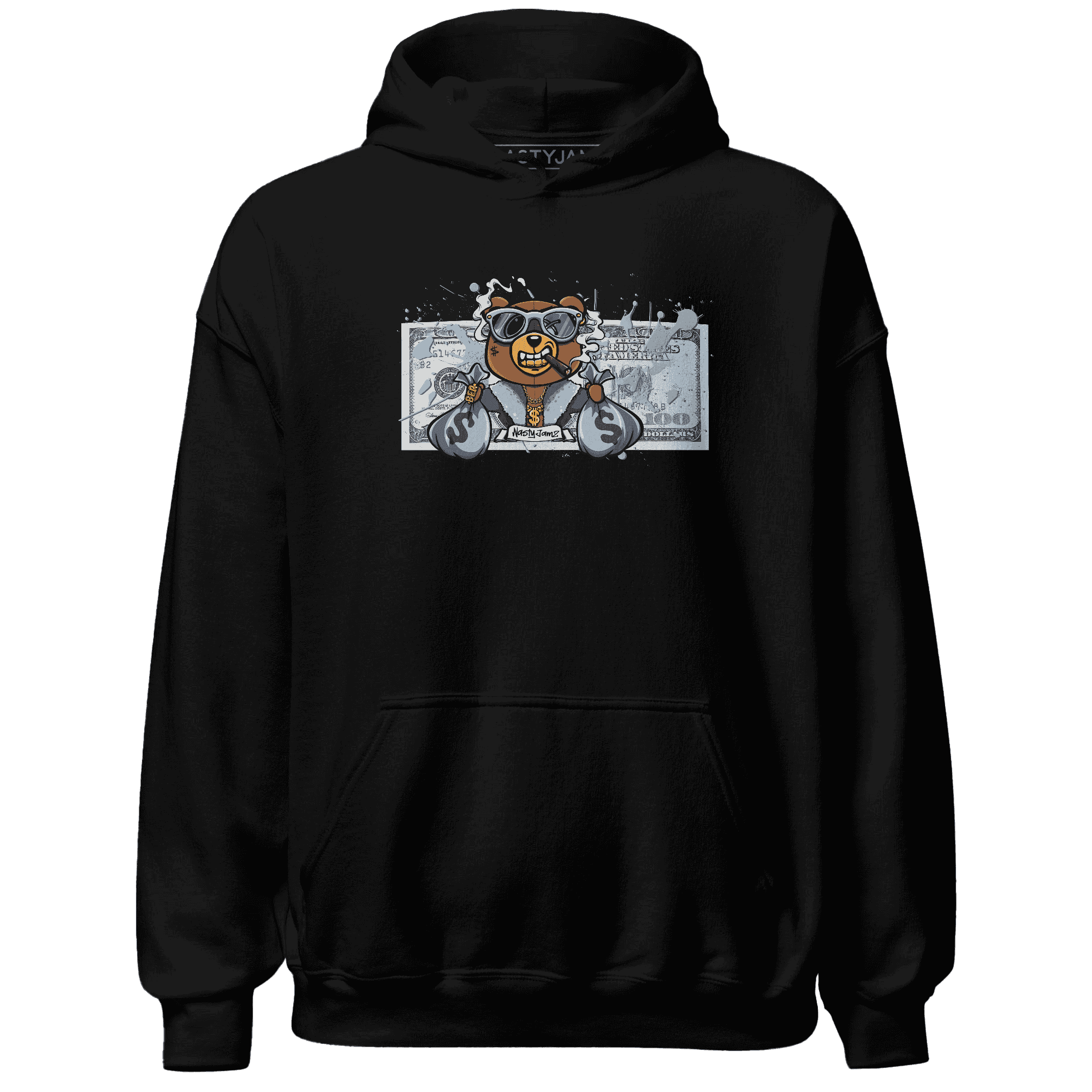 Mid Diffused Blue Grey 1s Hoodie Match BER Dollar - NastyJamz
