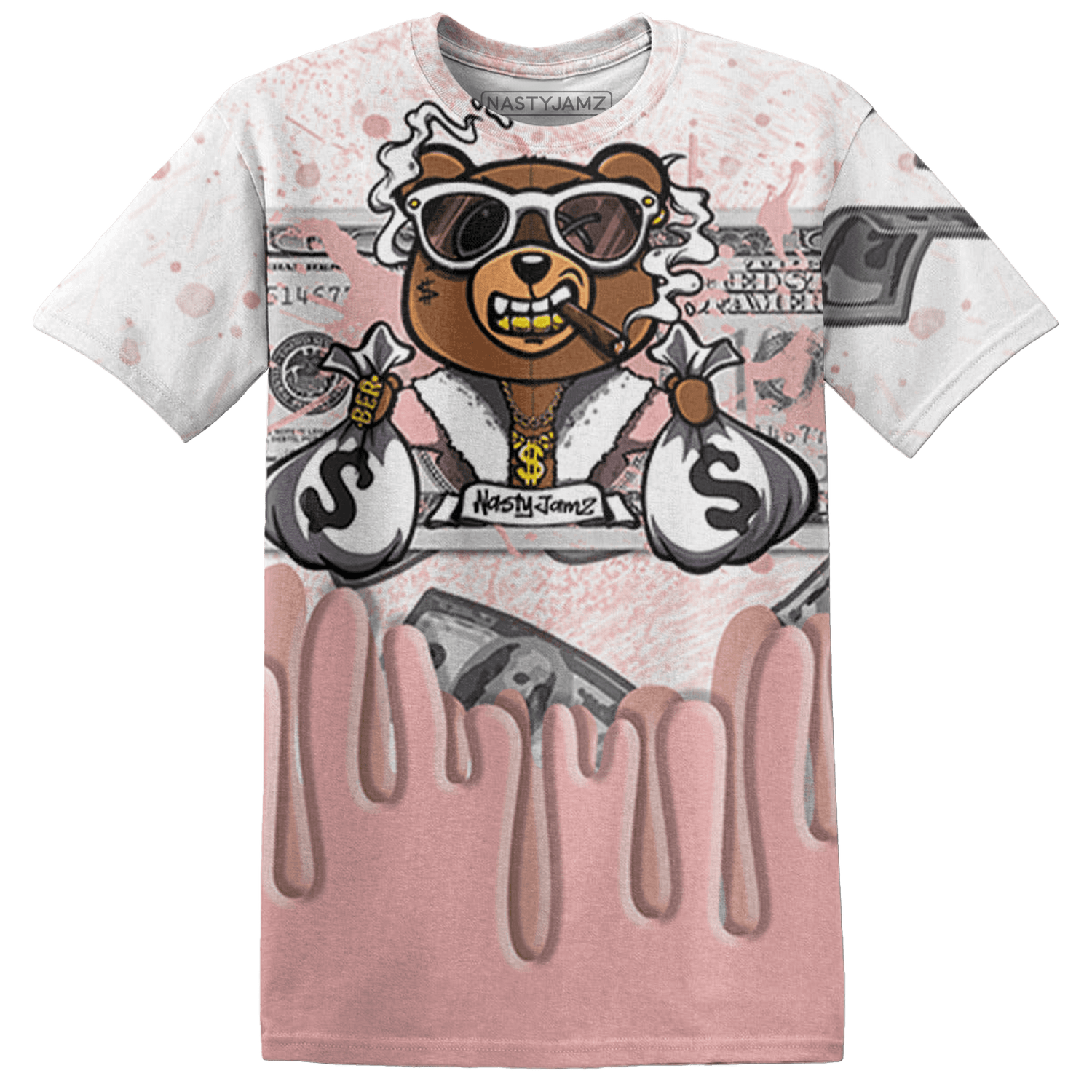 Low Legend Pink 11s T Shirt Match BER Dollar 3D All-Over Print - NastyJamz