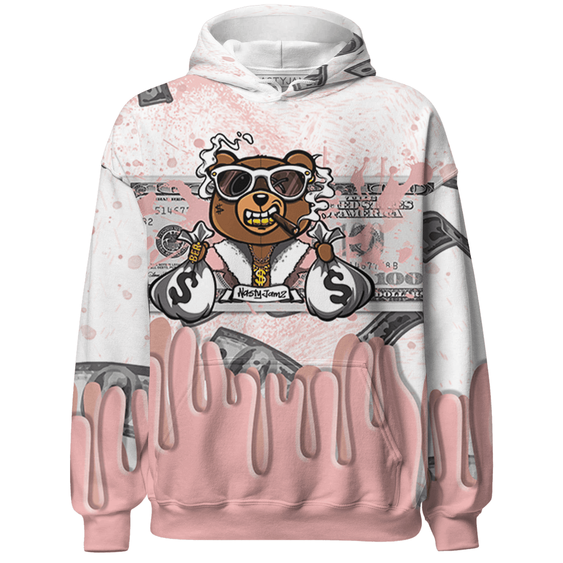 Low Legend Pink 11s Hoodie Match BER Dollar 3D All-Over Print - NastyJamz
