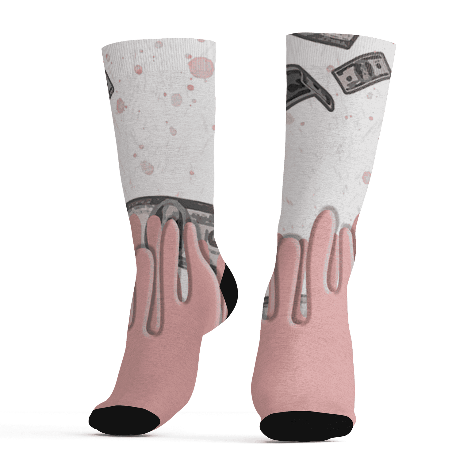 Low Legend Pink 11s Socks Match BER Dollar 3D All-Over Print - NastyJamz