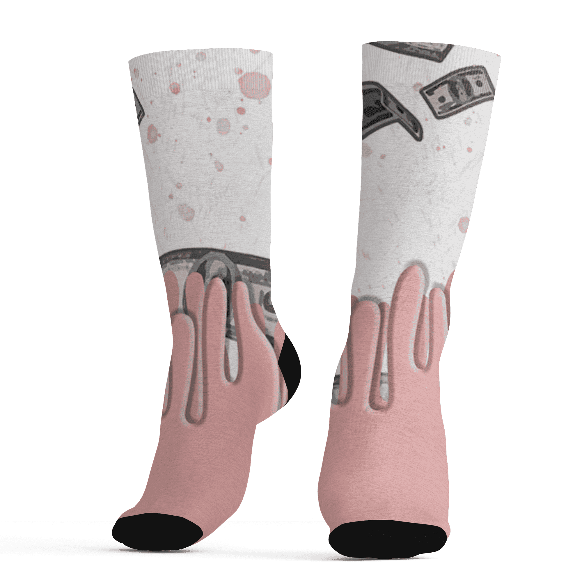 Low Legend Pink 11s Socks Match BER Dollar 3D All-Over Print - NastyJamz