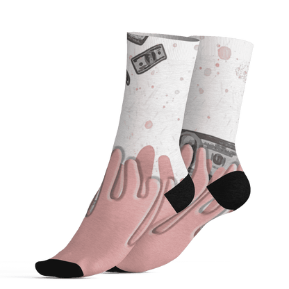 Low Legend Pink 11s Socks Match BER Dollar 3D All-Over Print - NastyJamz