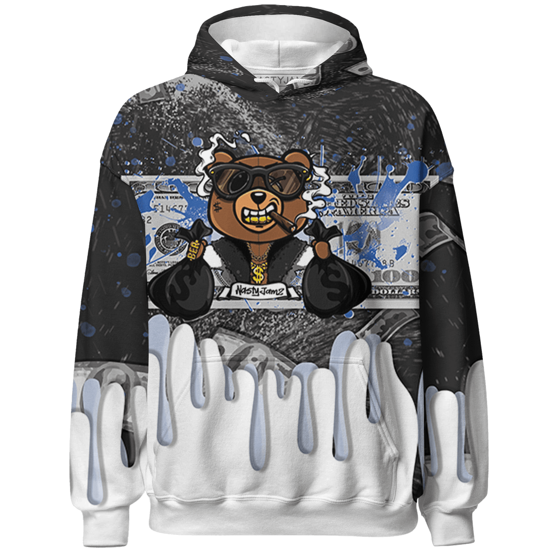 Low Space Jamz 11s Hoodie Match BER Dollar 3D All-Over Print - NastyJamz