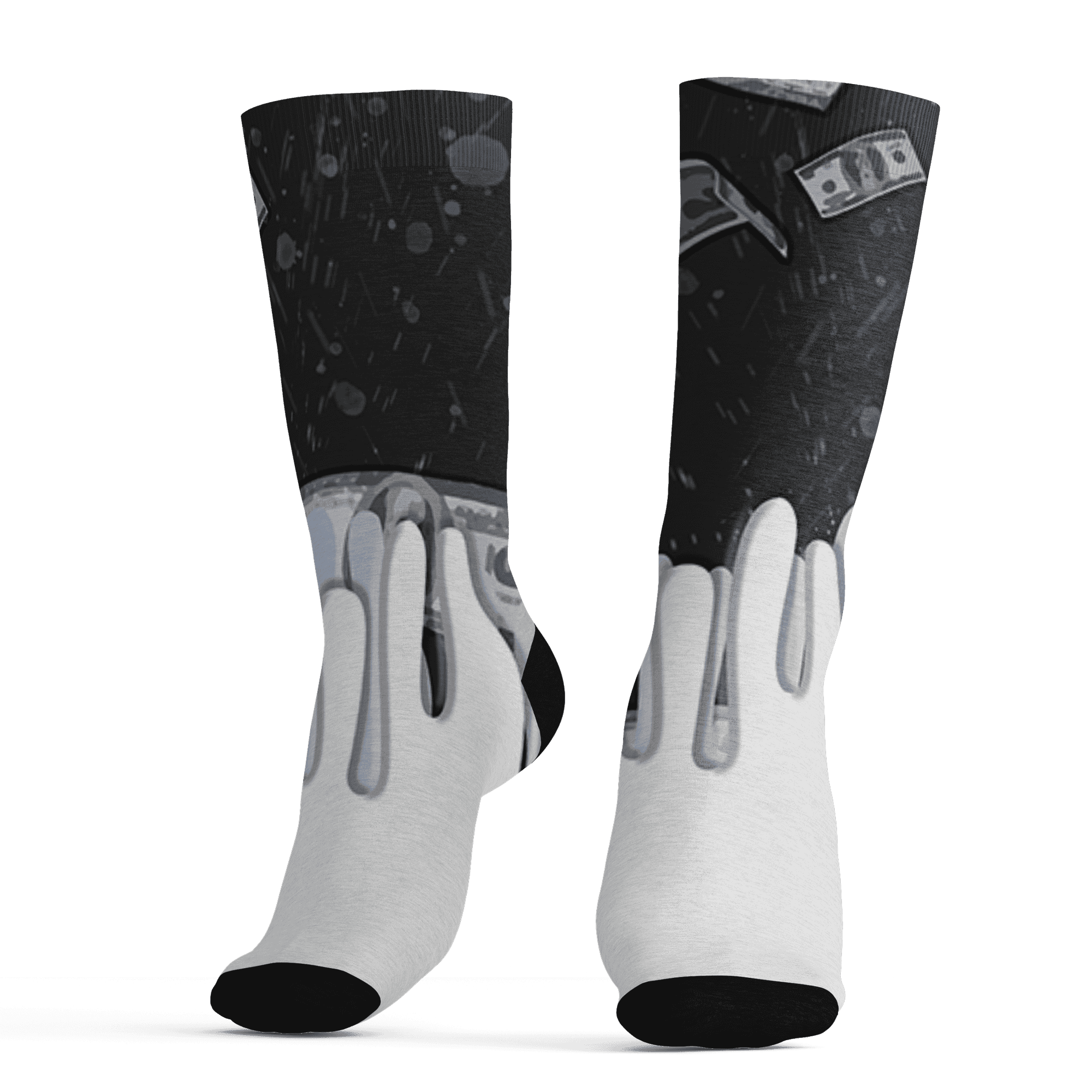Low Space Jamz 11s Socks Match BER Dollar 3D All-Over Print - NastyJamz