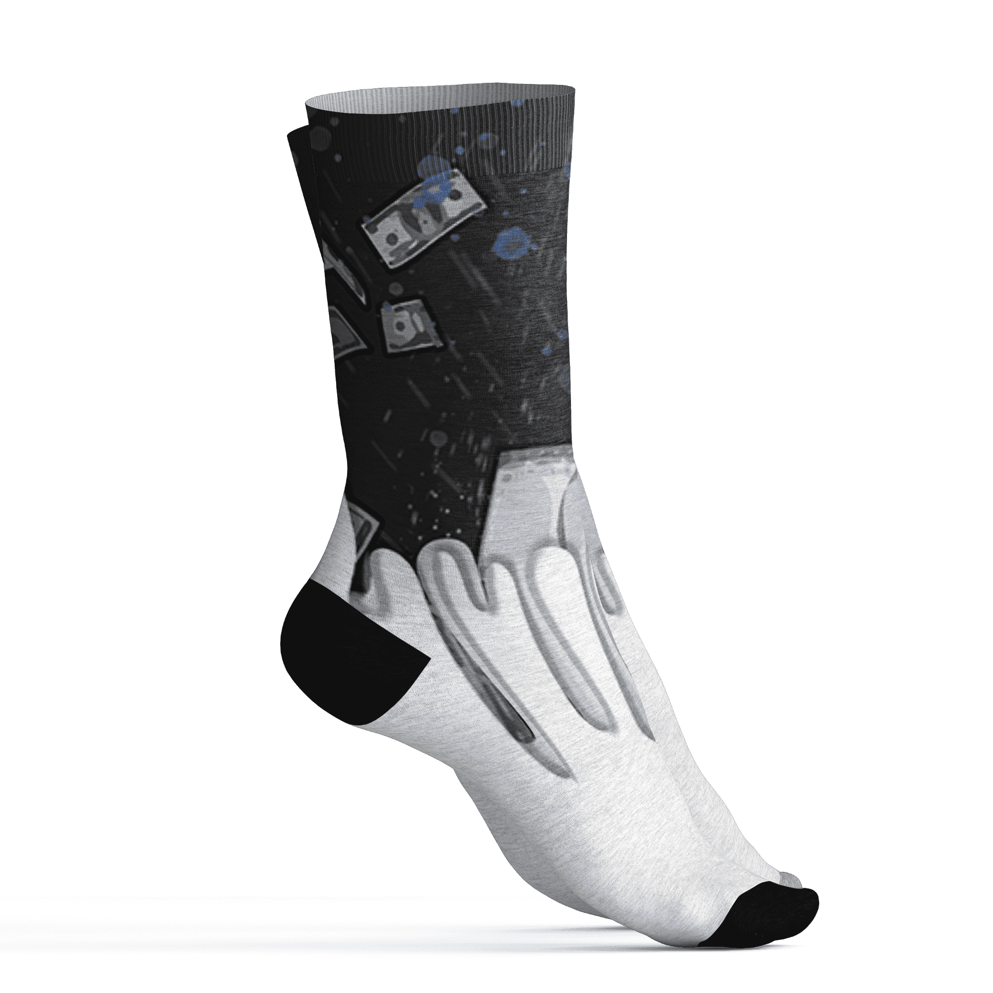 Low Space Jamz 11s Socks Match BER Dollar 3D All-Over Print - NastyJamz