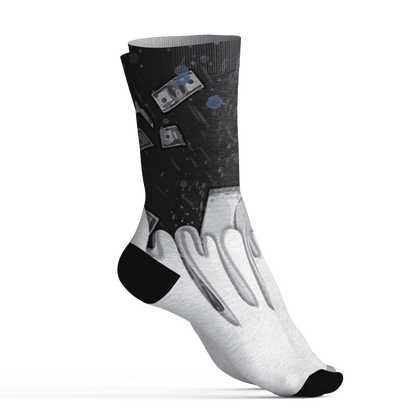Low Space Jamz 11s Socks Match BER Dollar 3D All-Over Print - NastyJamz