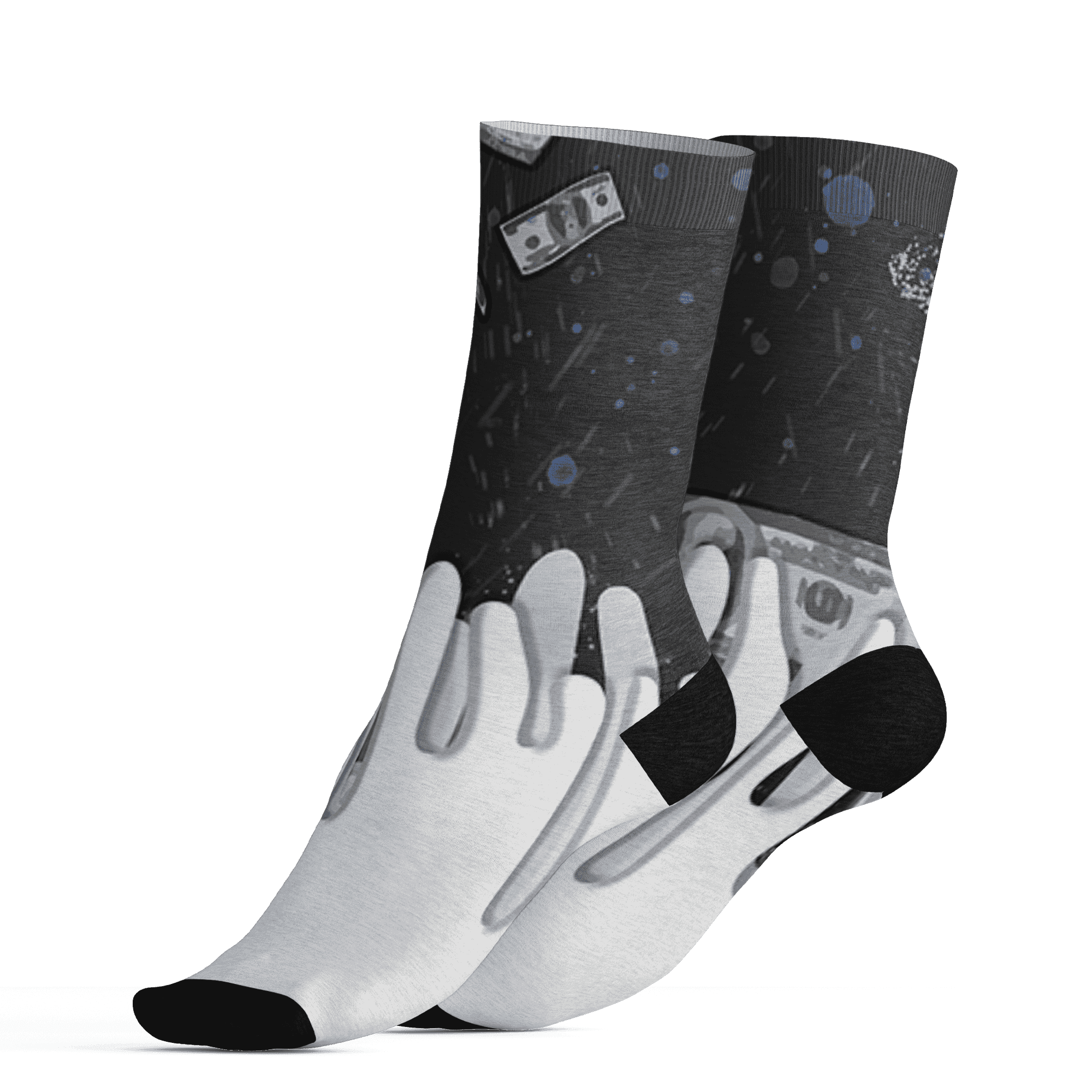 Low Space Jamz 11s Socks Match BER Dollar 3D All-Over Print - NastyJamz