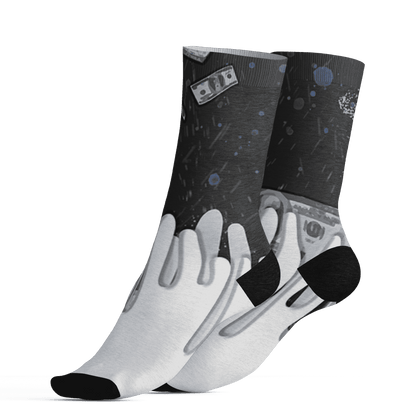 Low Space Jamz 11s Socks Match BER Dollar 3D All-Over Print - NastyJamz