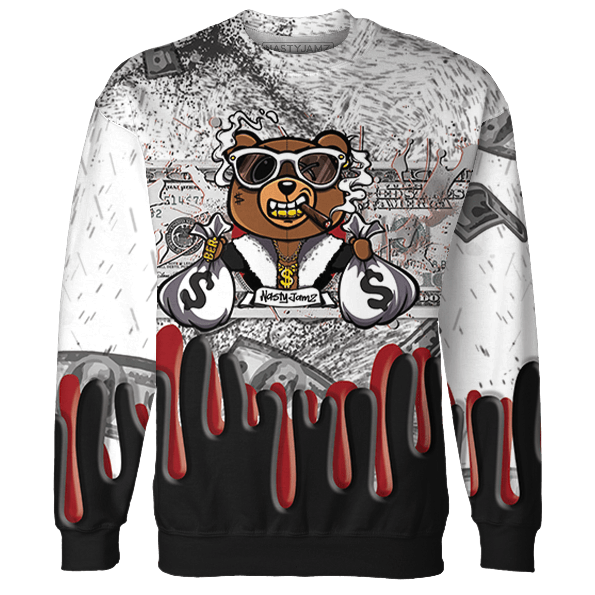 Retro Red Taxi 12s Sweatshirt Match BER Dollar 3D All-Over Print - NastyJamz