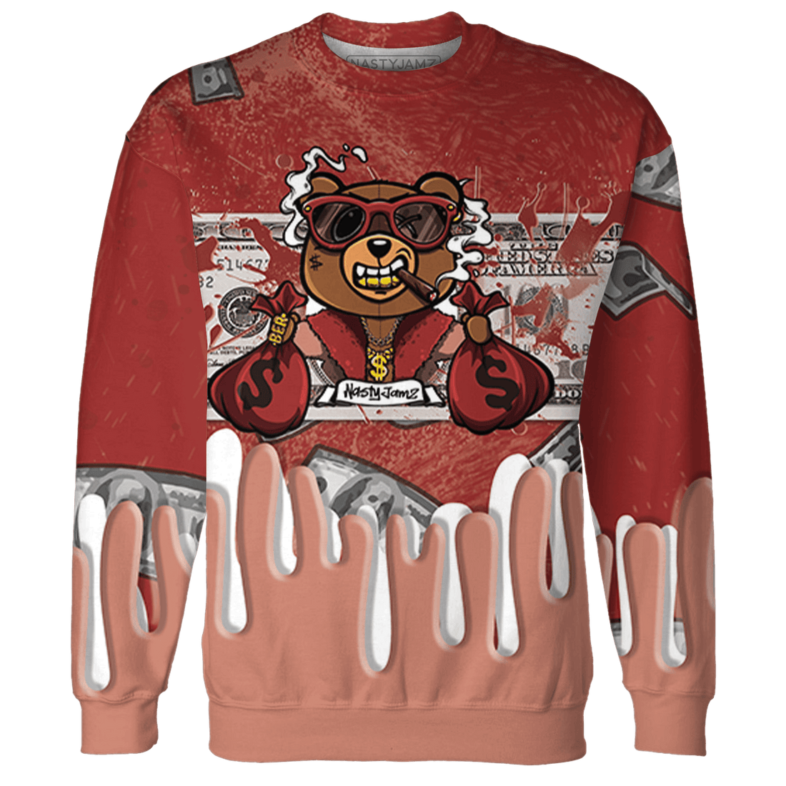 Dune Red 13s Sweatshirt Match BER Dollar 3D All-Over Print - NastyJamz