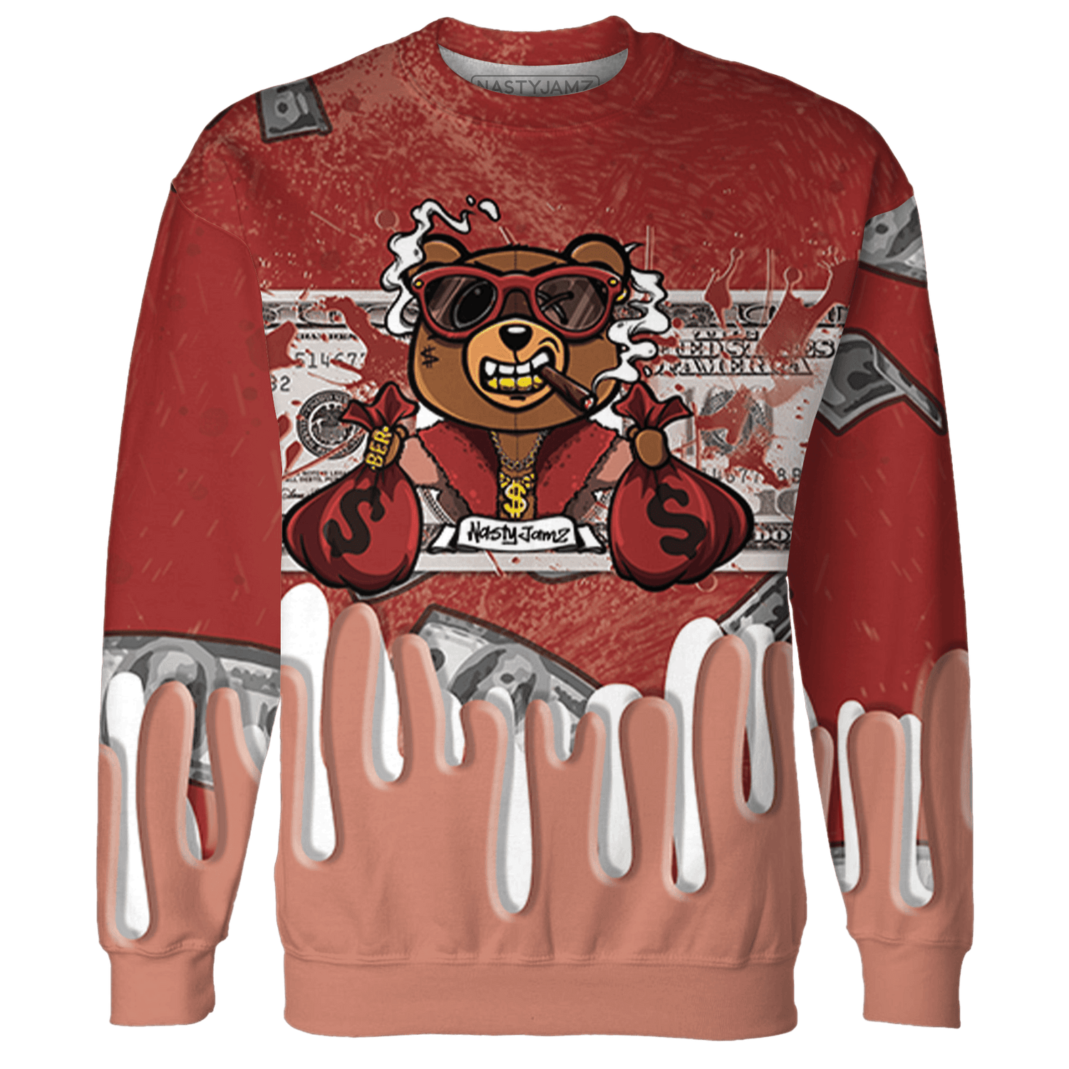Dune Red 13s Sweatshirt Match BER Dollar 3D All-Over Print - NastyJamz