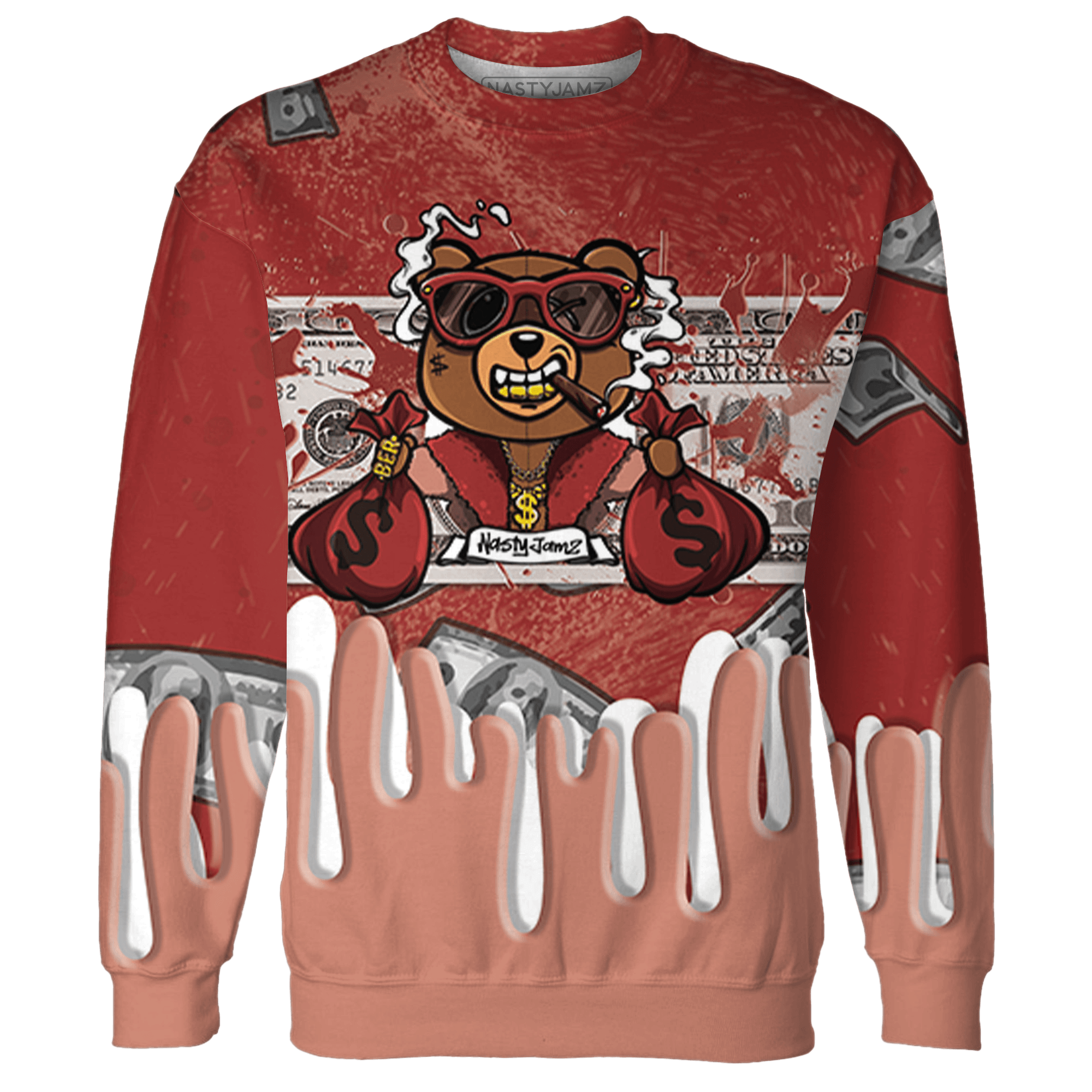 Dune Red 13s Sweatshirt Match BER Dollar 3D All-Over Print - NastyJamz