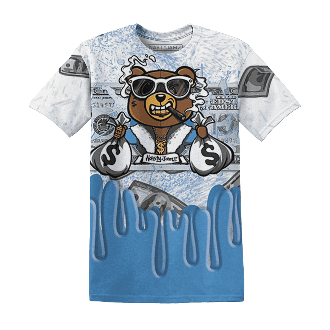 Carolina-Blue-Univercitii-17s-T-Shirt-Match-BER-Dollar-3D