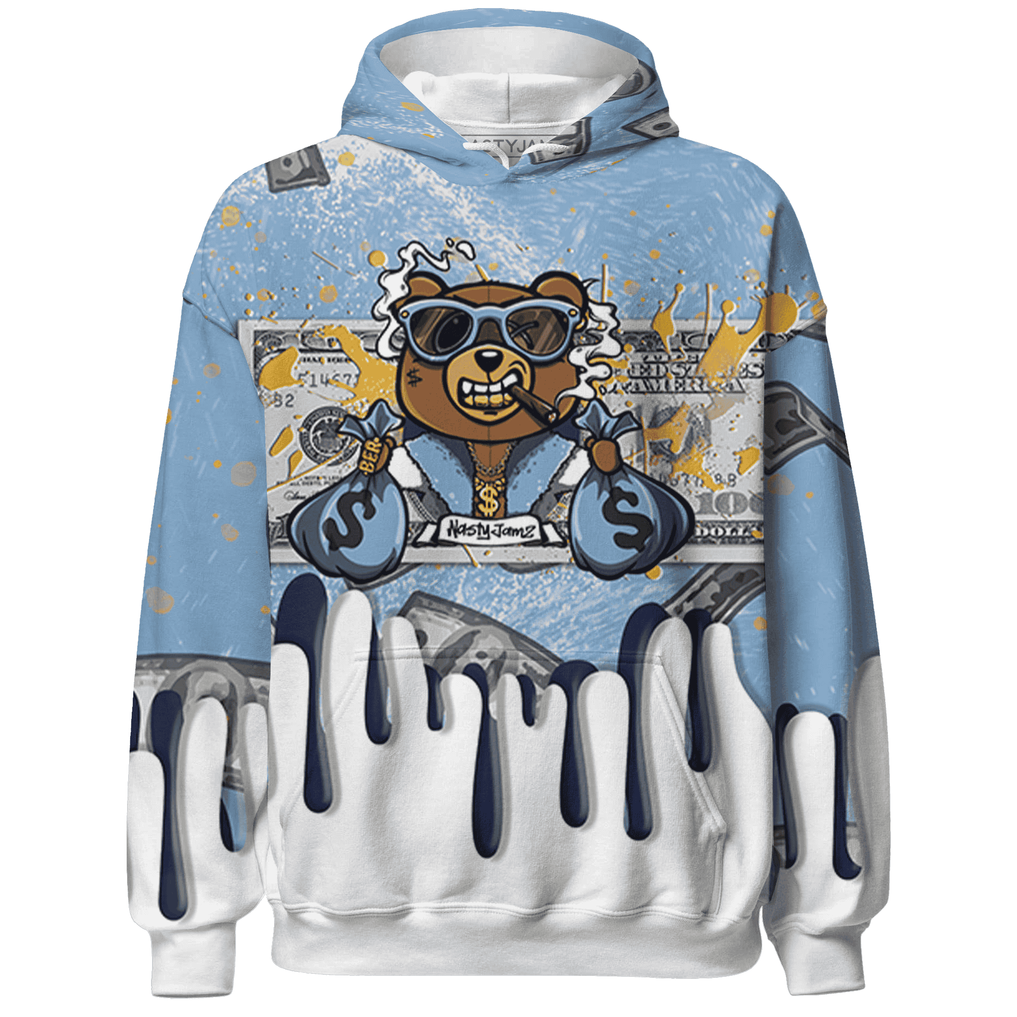 First In Flight 1s Hoodie Match BER Dollar 3D All-Over Print - NastyJamz