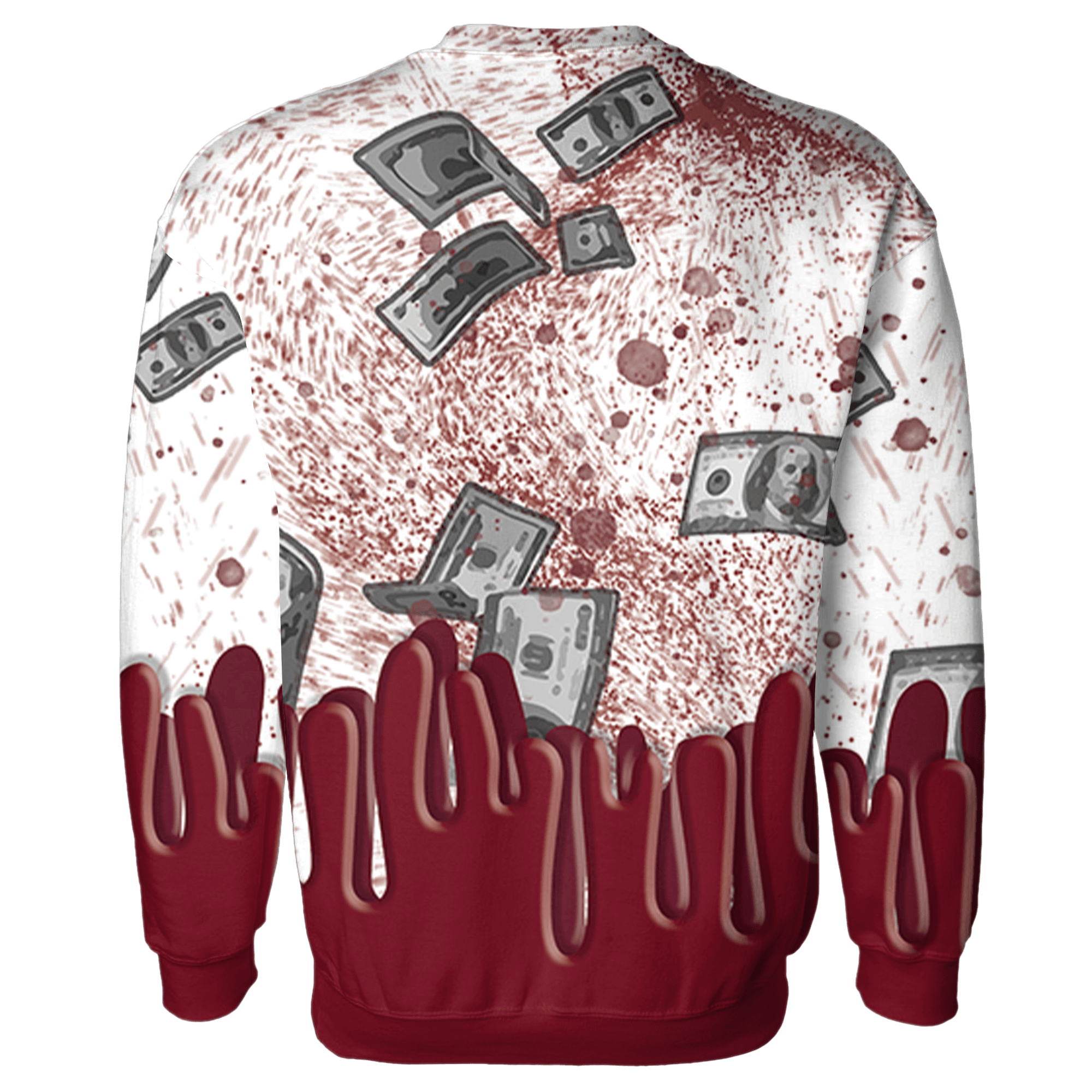 High White Team Red 1s Sweatshirt Match BER Dollar 3D All-Over Print - NastyJamz