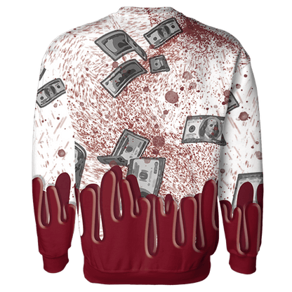 High White Team Red 1s Sweatshirt Match BER Dollar 3D All-Over Print - NastyJamz