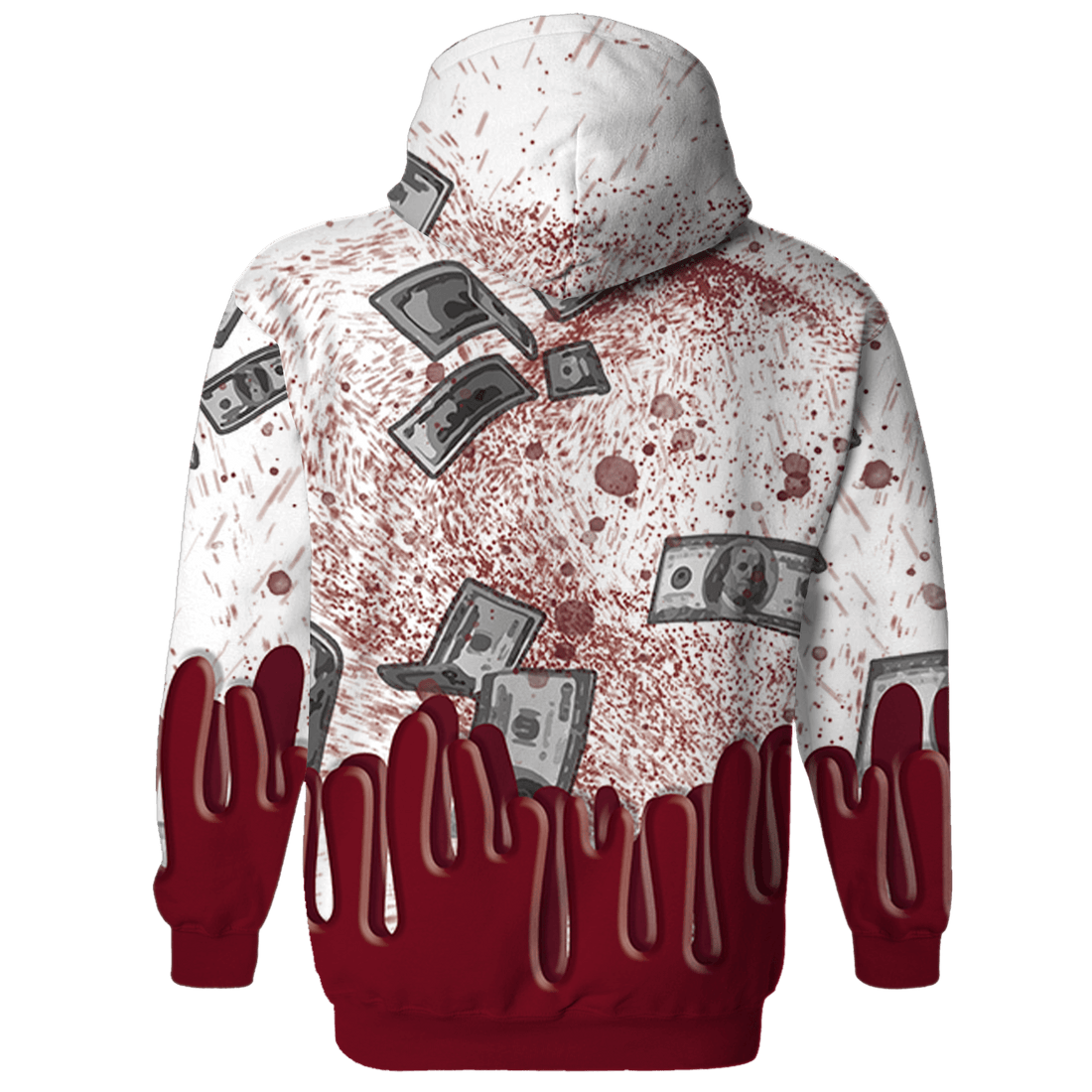 High White Team Red 1s Hoodie Match BER Dollar 3D All-Over Print - NastyJamz