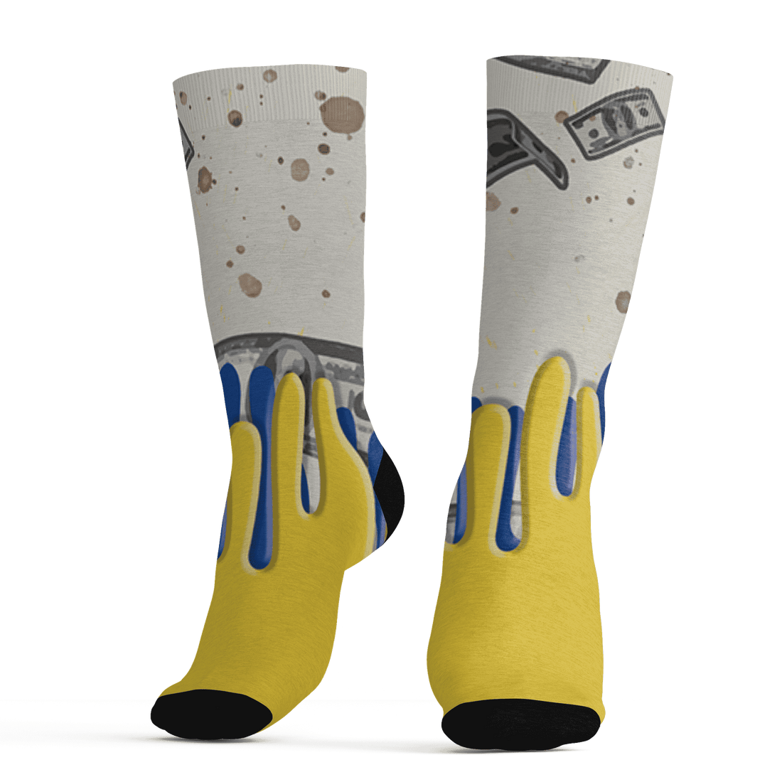 Low OG Canary TVSC 1s Socks Match BER Dollar 3D All-Over Print - NastyJamz