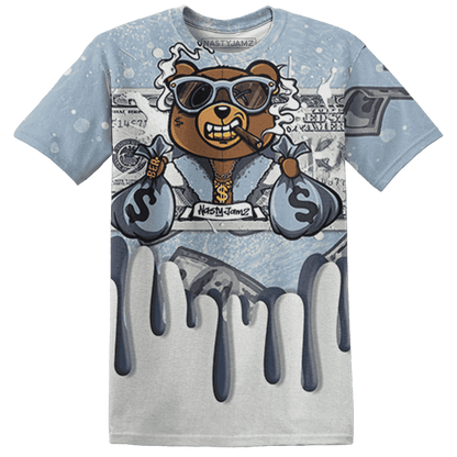 Mid Diffused Blue Grey 1s T Shirt Match BER Dollar 3D All-Over Print - NastyJamz