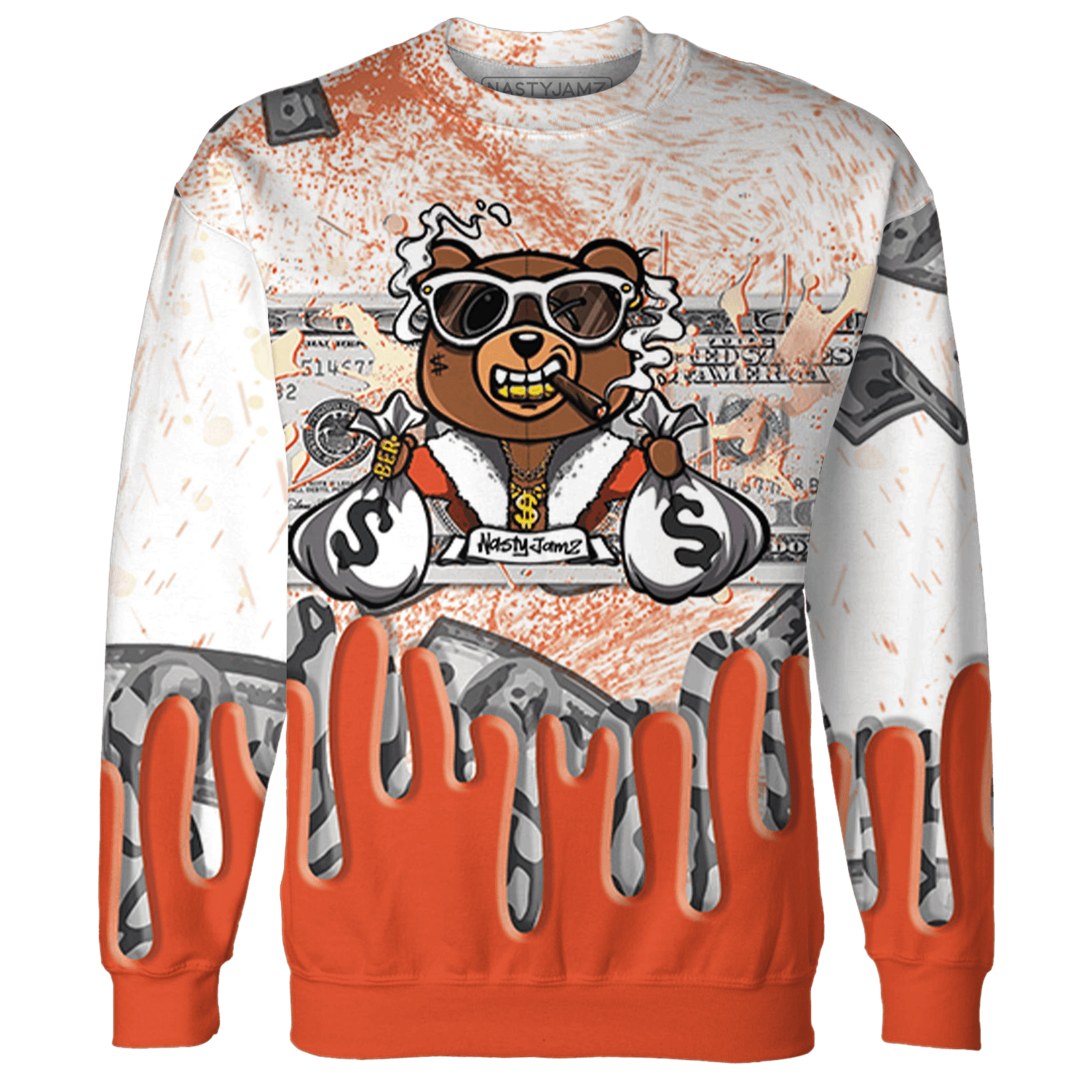 Georgia Peach 3s Sweatshirt Match BER Dollar 3D All-Over Print - NastyJamz