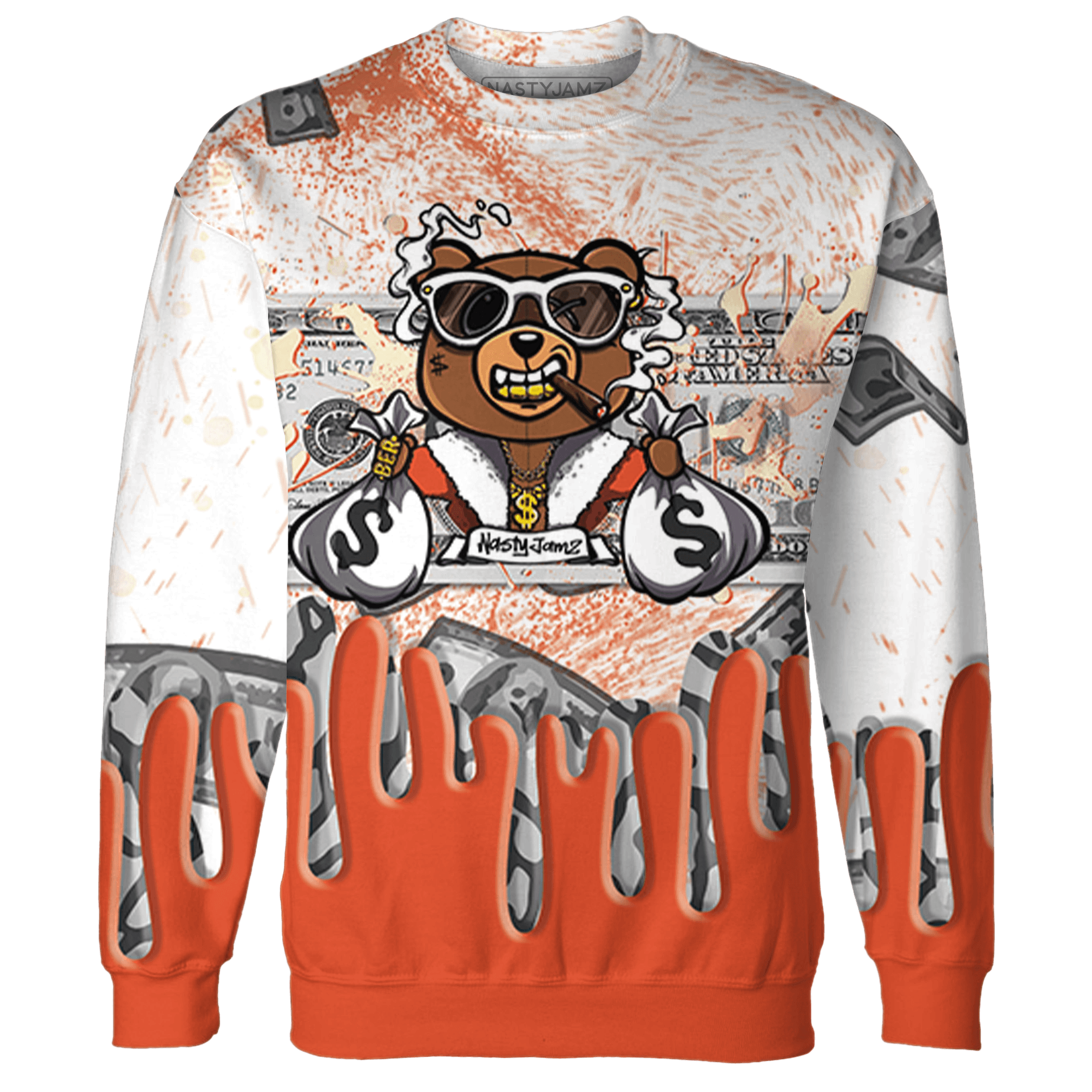 Georgia Peach 3s Sweatshirt Match BER Dollar 3D All-Over Print - NastyJamz