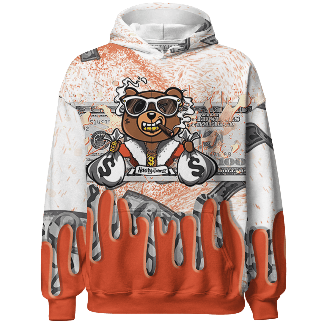 Georgia Peach 3s Hoodie Match BER Dollar 3D All-Over Print - NastyJamz