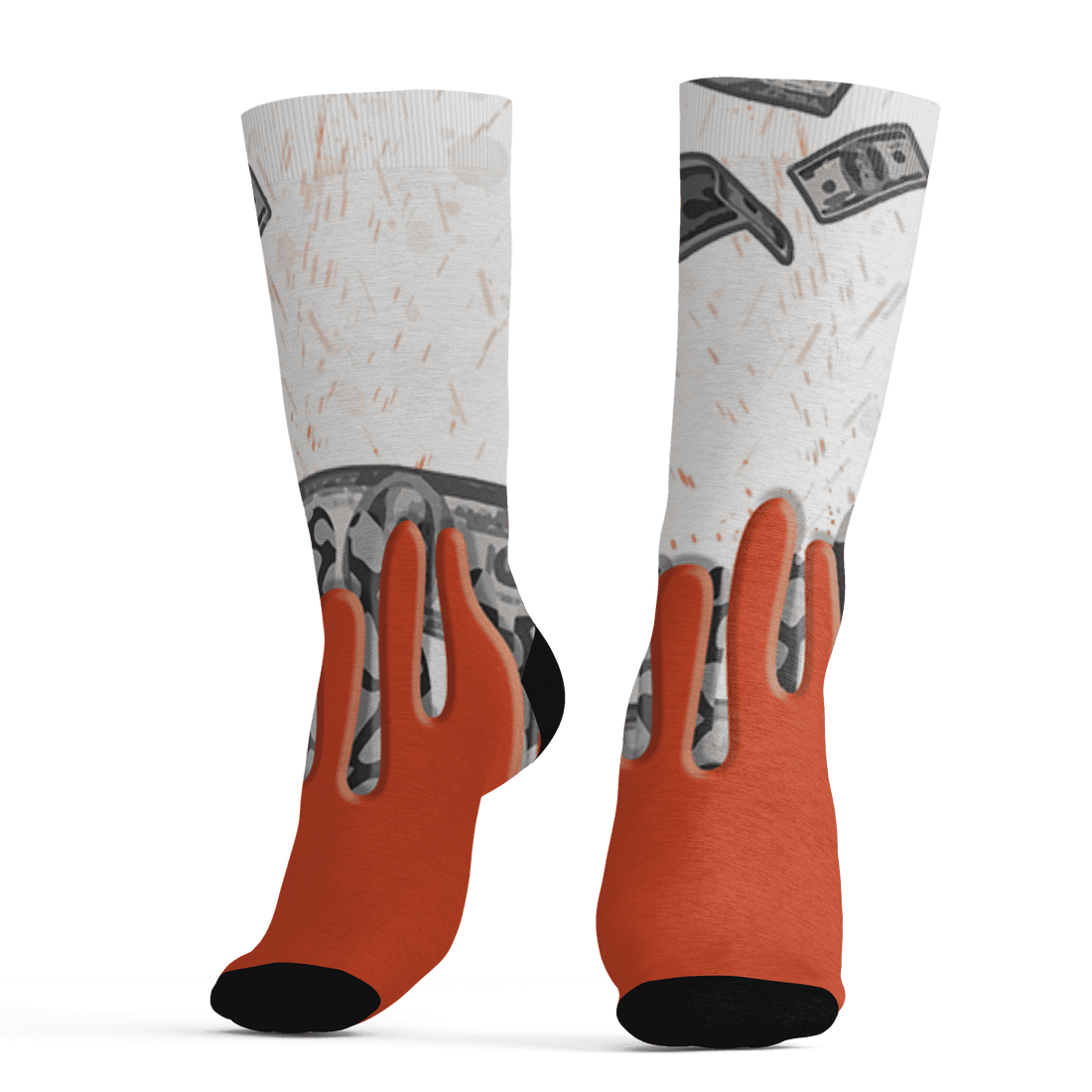 Georgia Peach 3s Socks Match BER Dollar 3D All-Over Print - NastyJamz