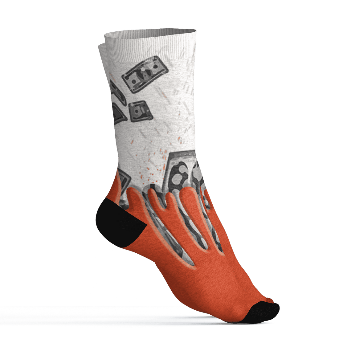 Georgia Peach 3s Socks Match BER Dollar 3D All-Over Print - NastyJamz