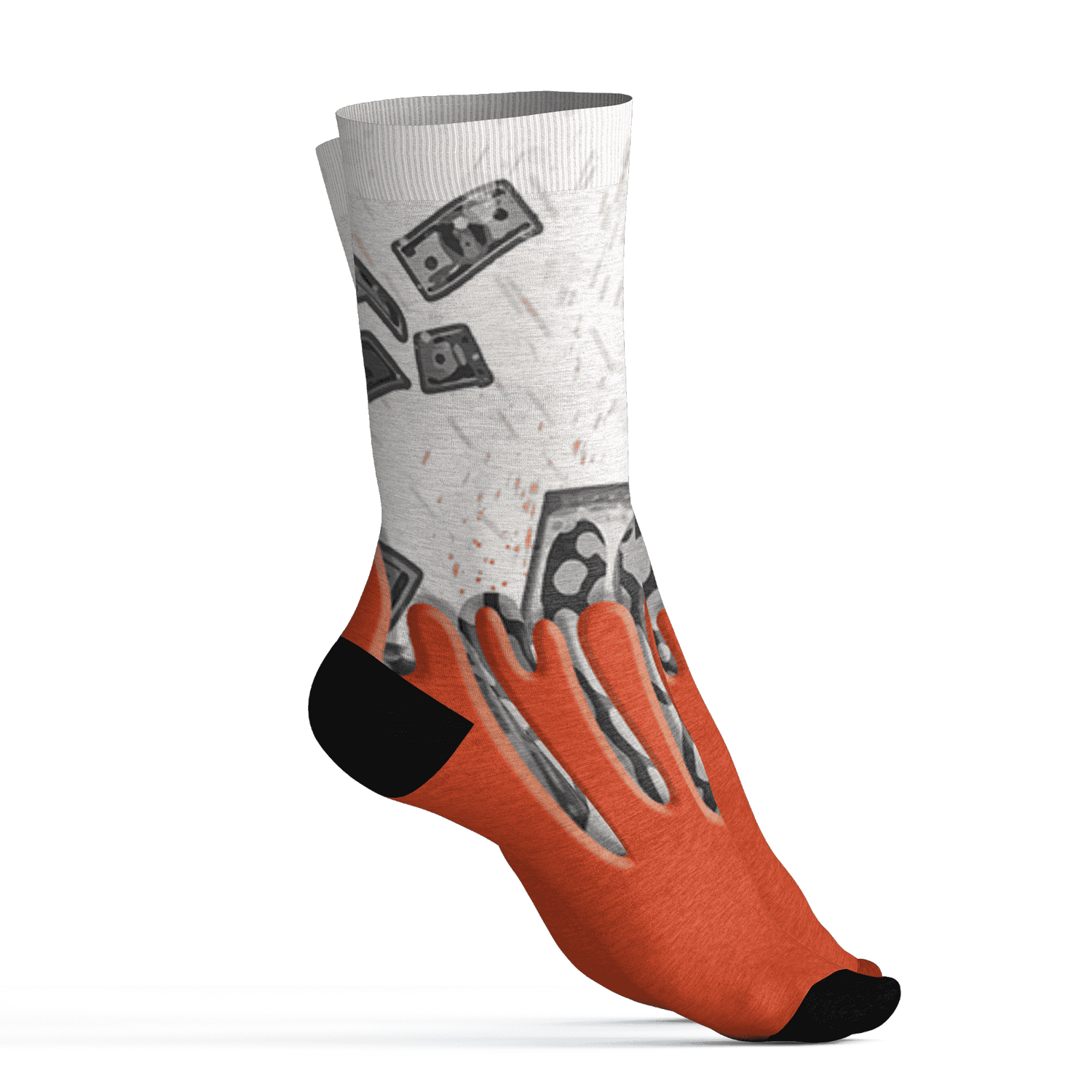 Georgia Peach 3s Socks Match BER Dollar 3D All-Over Print - NastyJamz
