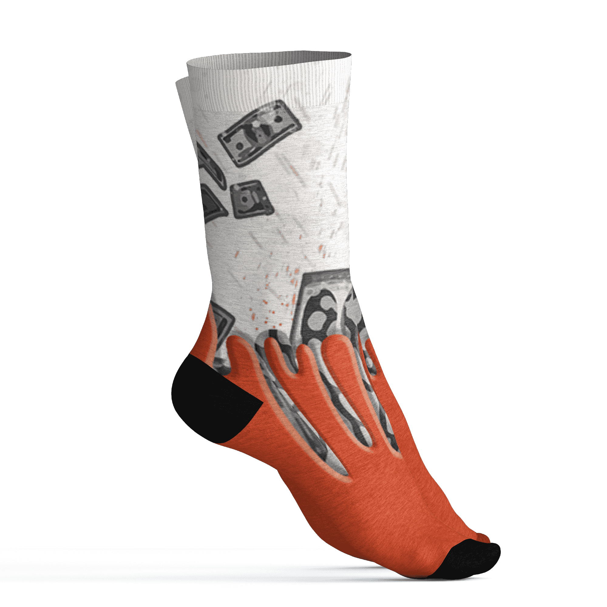 Georgia Peach 3s Socks Match BER Dollar 3D All-Over Print - NastyJamz