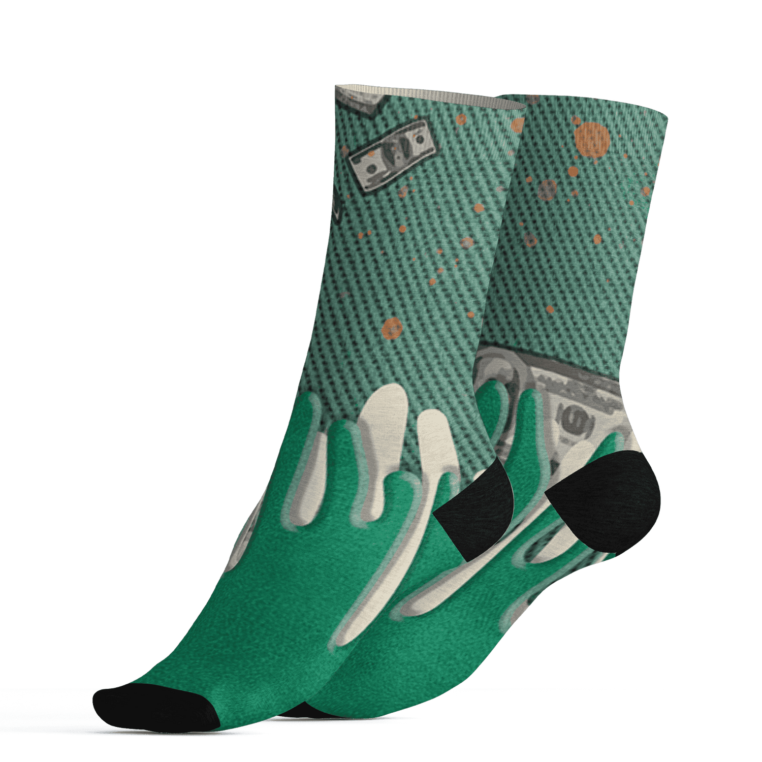 Nina CN Abney 3s Socks Match BER Dollar 3D All-Over Print - NastyJamz