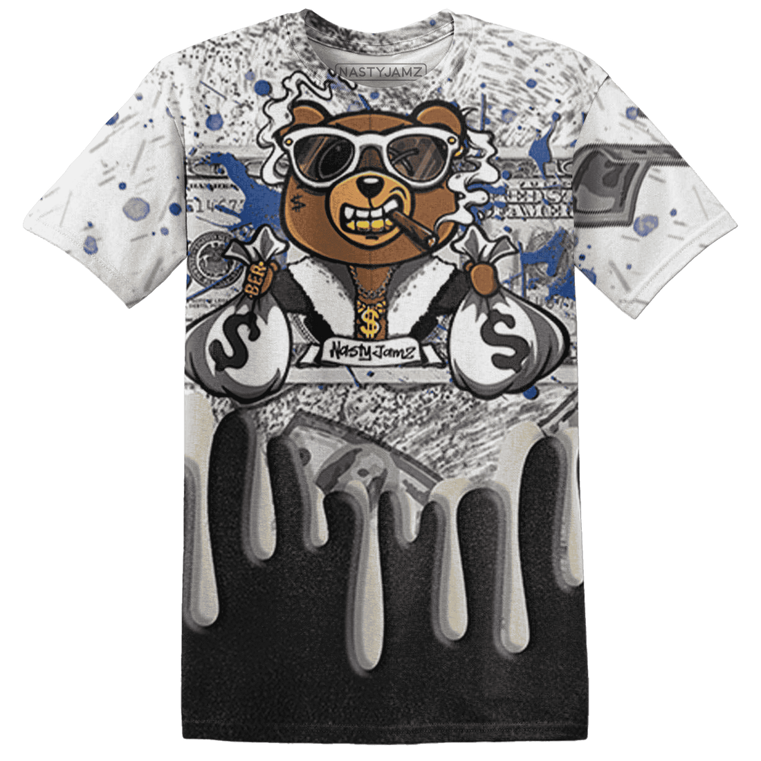 Quaiii 54 3s T Shirt Match BER Dollar 3D All-Over Print - NastyJamz