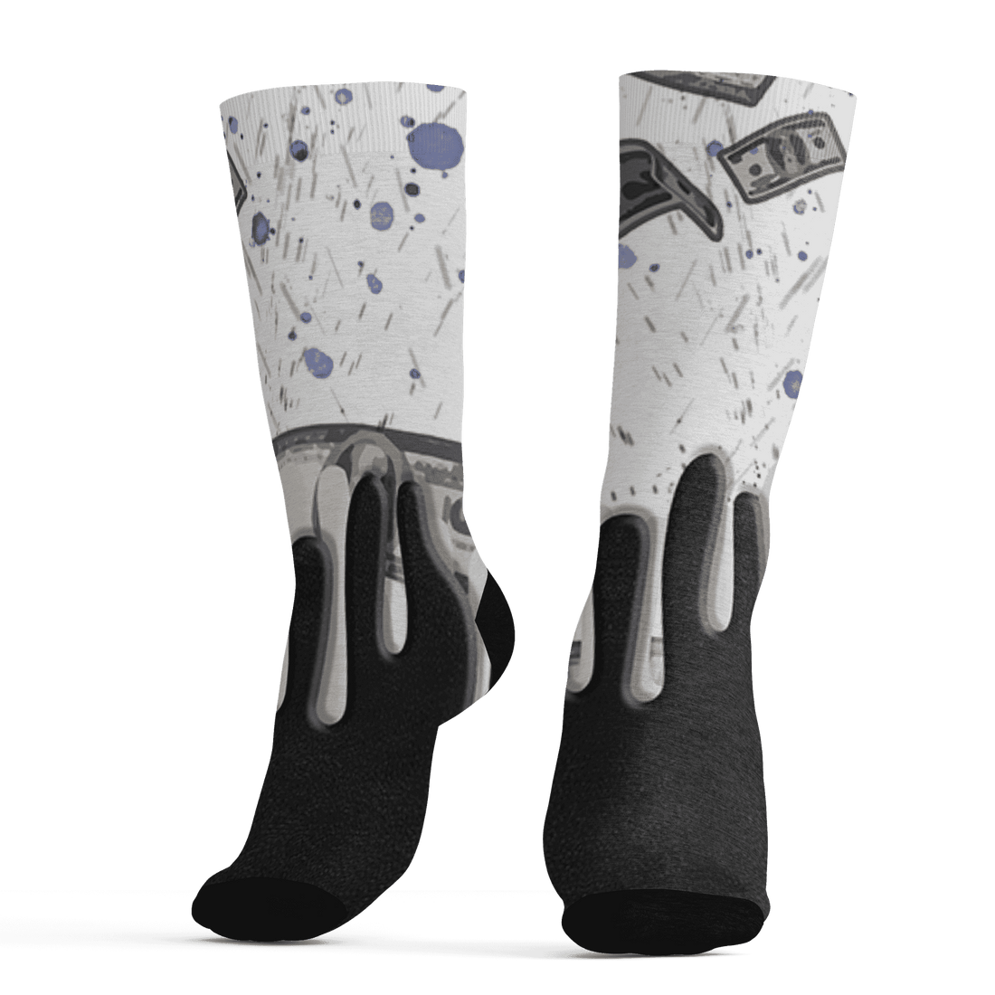 Quaiii 54 3s Socks Match BER Dollar 3D All-Over Print - NastyJamz