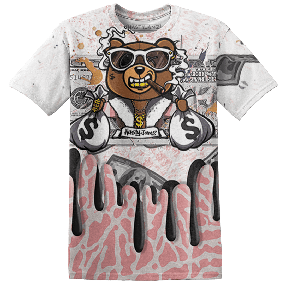 Red Stardust 3s T Shirt Match BER Dollar 3D All-Over Print - NastyJamz